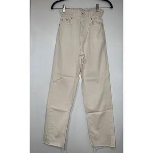 🌸Spring Sale🌸 Bershka Straight High Rise Cream Jeans